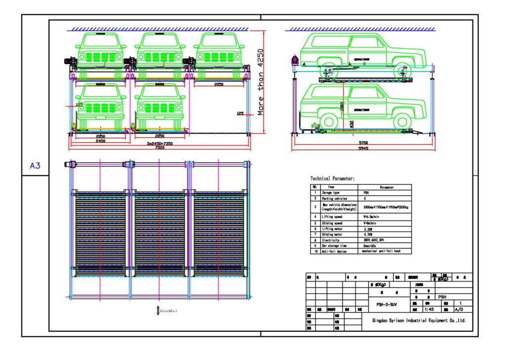 psh 2 suv size drawing