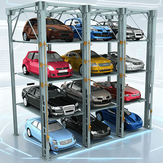 Two post and four post hydraulic car parking lifts for home garage