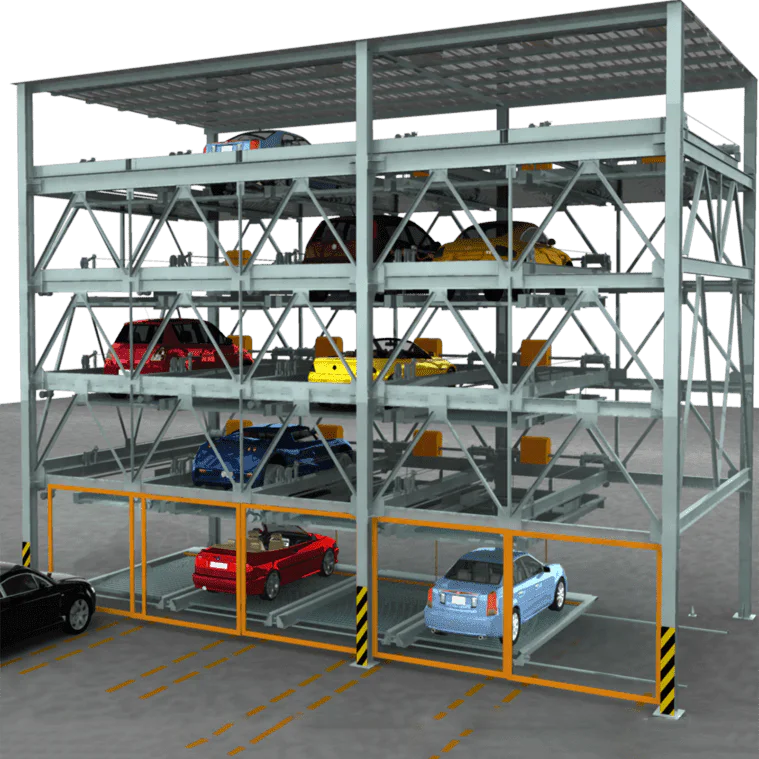 Multi-level automated car parking system for residential and commercial projects