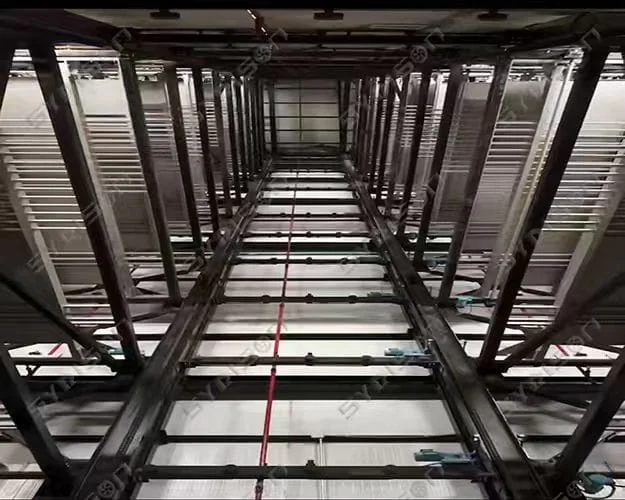 14 level comb automated parking system structure design for 80 cars project