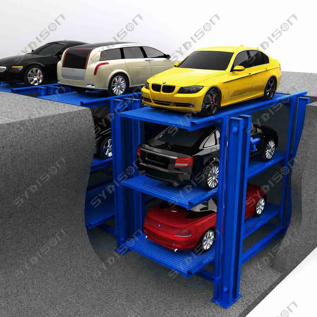 UMP underground car parking system with multi level design