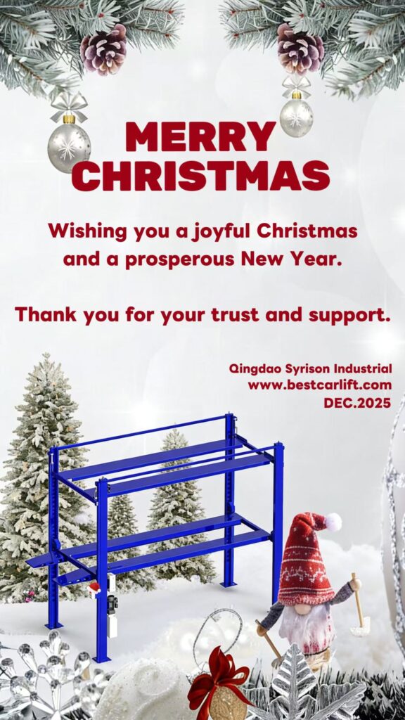 Merry Christmas car parking lift from Qingdao Syrison Industrial manufacturer