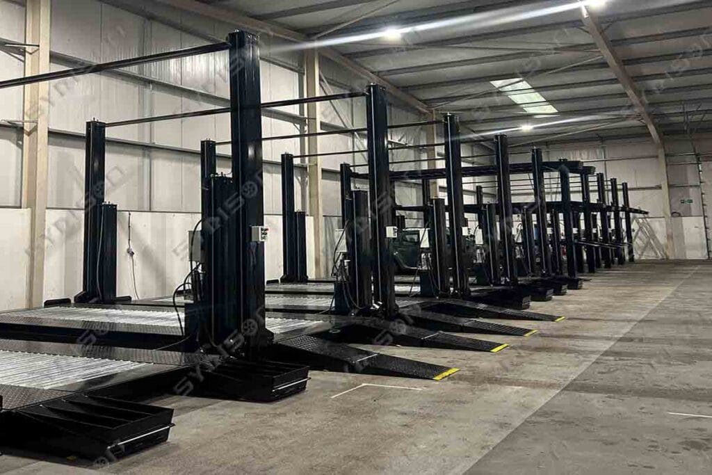 22 units TFPP triple stacker parking system installation in the UK