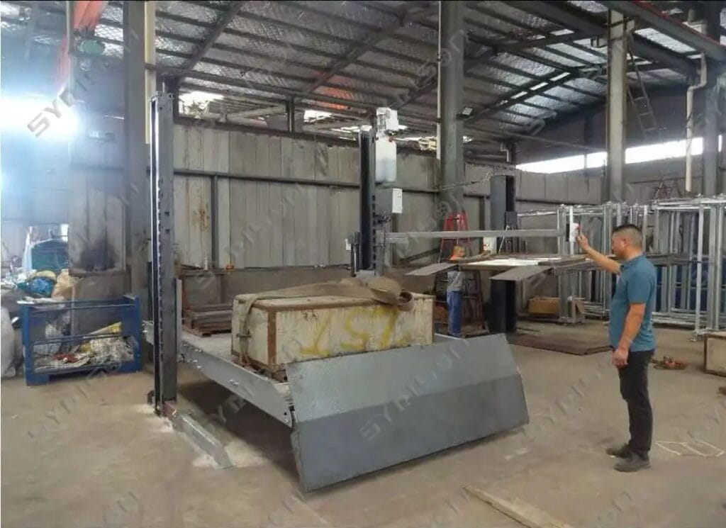 syrison 2 post car parking lift CE testing picture1