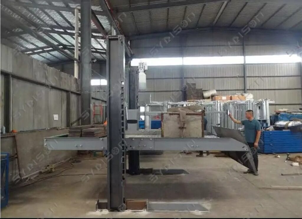 syrison 2 post car parking lift CE testing picture2