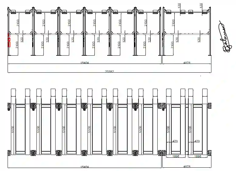 Approved CAD layout blueprint for Netherlands triple stacker parking lift project