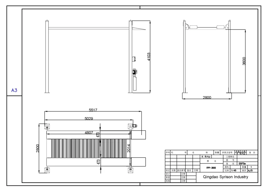 syrison customized 4 post car parking lift