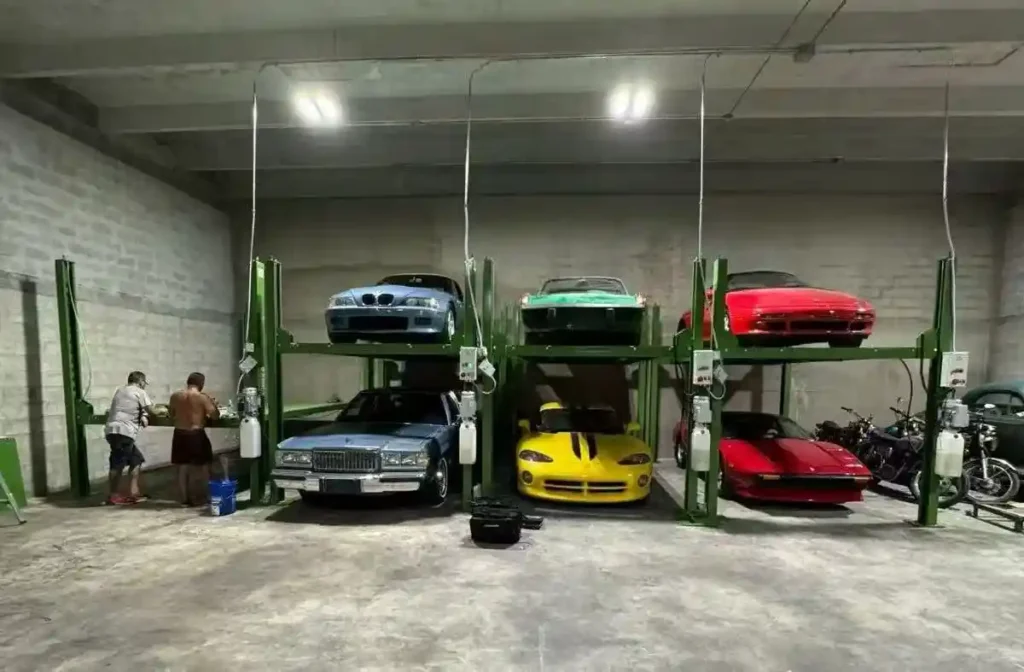 FPP308 four post parking lift installation process in USA